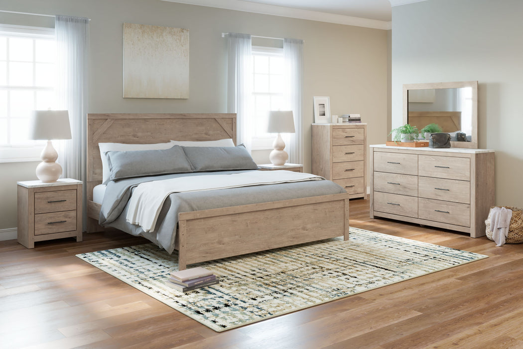 Senniberg - Light Brown - King Panel Headboard/Footboard