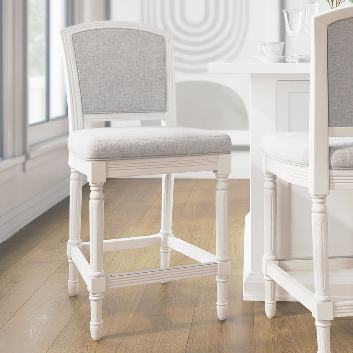 Stool With Upholstered Seat And Back Home Essentials