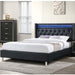 Modern Bed With LED Lights, Charging Port, Tufted Headboard Home Essentials