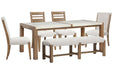 Plum Creek - 6 Piece Rectangular Dining Table Set Magnussen Furniture