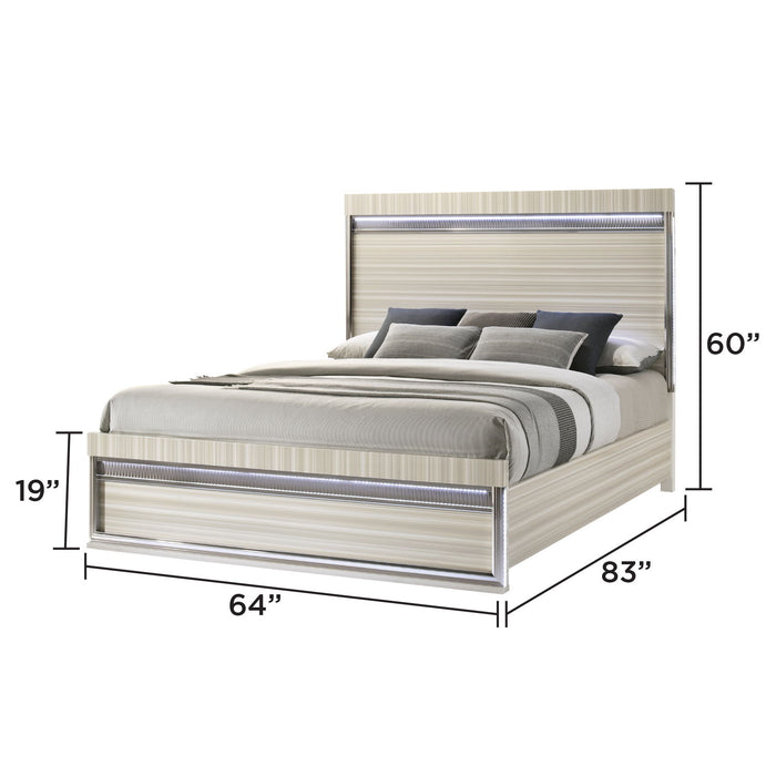 Leonor - Bed With LED Headboard And Footboard Matrix Furniture Group