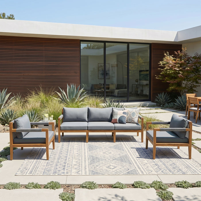 3 Piece Outdoor Sectional Sofa Set Hearth and Haven