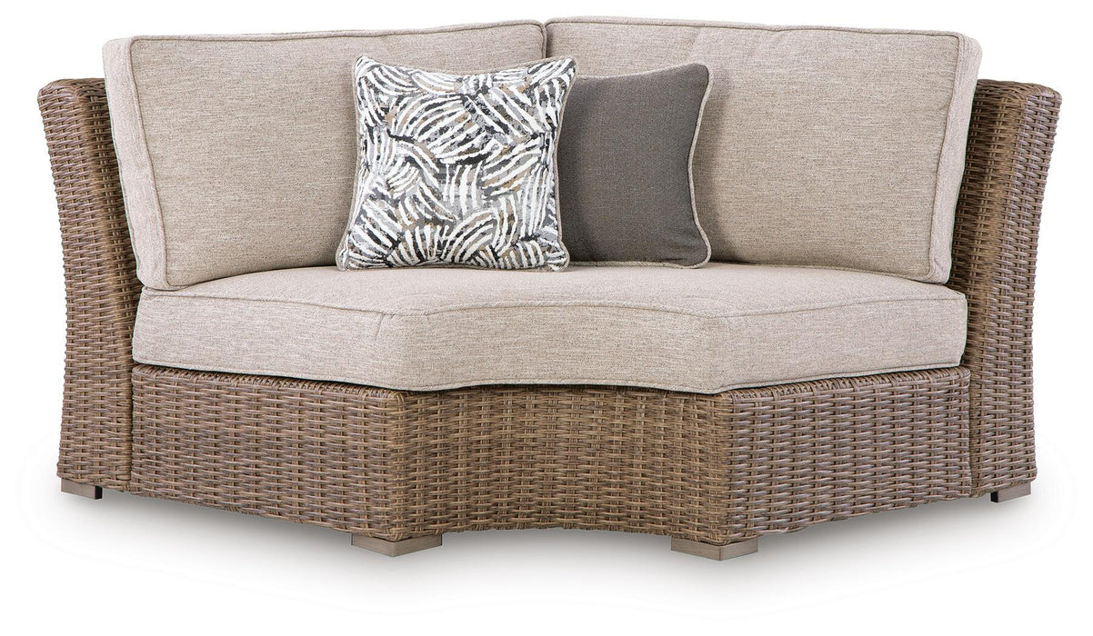 Laguna Heights - Curved Corner Chair With Cushion - Beige Signature Design by Ashley®