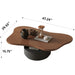 Cloud Coffee Table With 2 Drawers & Multi Layer Storage - Dark Walnut / Matt Black Home Essentials