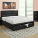 Bed With Tufted Headboard And Storage Drawer Home Essentials