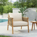 Modern Outdoor Woven Lounge Chair With Solid Frame And Cushions Noble House