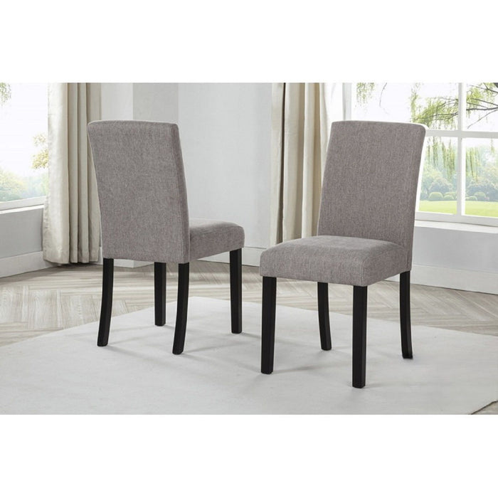 Upholstered Dining Room Kitchen Side Chairs (Set of 2) - Black / Gray Home Essentials