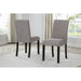 Upholstered Dining Room Kitchen Side Chairs (Set of 2) - Black / Gray Home Essentials