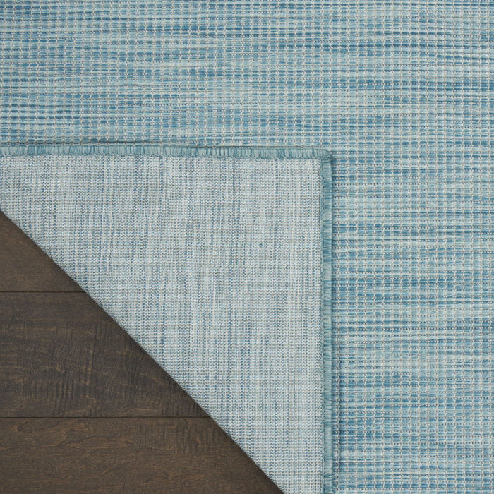 12' Power Loom Runner Rug - Aqua