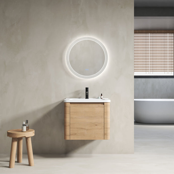 Wall Mounted Bathroom Vanity With Sink & 1 Soft Close Door Home Essentials