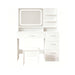 Vanity With LED Mirror And Storage Drawers For Bedrooms - Cream White Home Essentials