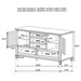 Lockeford - 5 Drawer Dresser With Side Cabinets - White Furniture Max