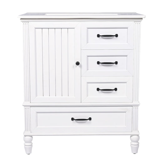 30" Bathroom Vanity With Sink, 3 Drawers, Adjustable Feet Noble House
