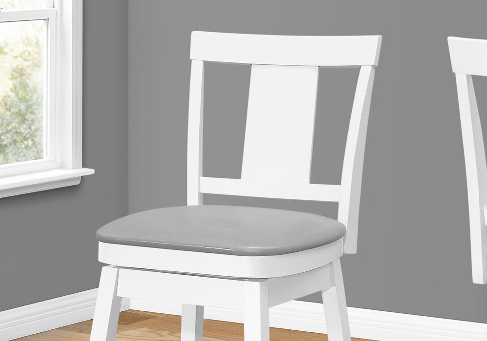 Counter Height Swivel Full Back Bar Chairs 39" (Set of 2) - Gray White