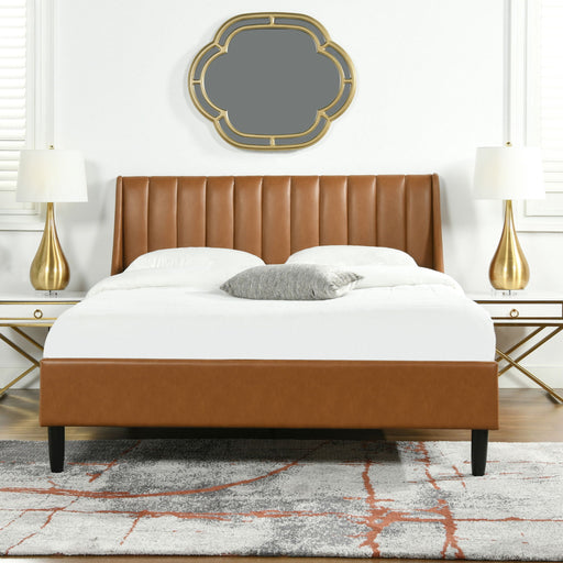 Aspen - Vertical Tufted Modern Headboard Platform Bed Set Jennifer Taylor Home