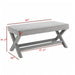 Comfort Double Bench Upholstered With X Crossed Legs Home Essentials