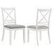 Evanston - Cross Back Dining Side Chair (Set of 2) - White Furniture Max