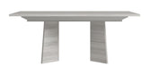 Mia - Dining Table - White / Gray / Silver Status Italy