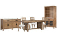 Plum Creek - 7 Piece Extendable Trestle Dining Table Set Magnussen Furniture