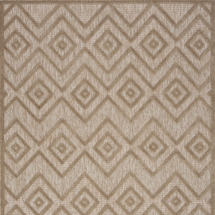 4' X 6' Argyle Indoor / Outdoor Area Rug - Natural Beige