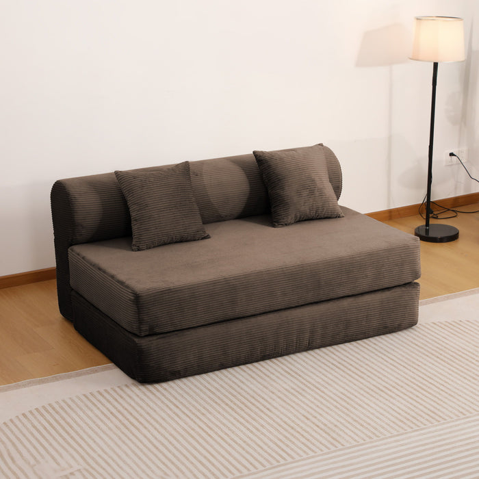 Convertible Sofa Bed, 2 Seater Fold Out Floor Couch Home Essentials