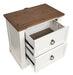 Kingston - Drawer Nightstand - Whisper White And Cerused Nutmeg Magnussen Furniture