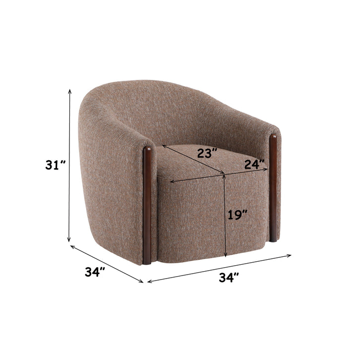 Ballona - Accent Chair With Swivel - Brown Acme