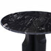 Kinton - Round Dining Table With Natural Marble Top - Black ACME