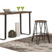 Simeon - Multifunctional Metal Stool With Wood Seat Simpli-Home