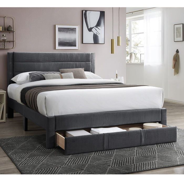 Contemporary Bed With Storage Drawer Home Essentials