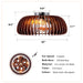 Semicircle Flush Mount Fan Light, (No Included Bulbs) And Remote Control, 6 Speeds, Quiet DC Motor For Living Room - Wood Daily Nest