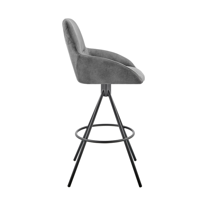 38" Counter Height Bar Chair - Charcoal / Black