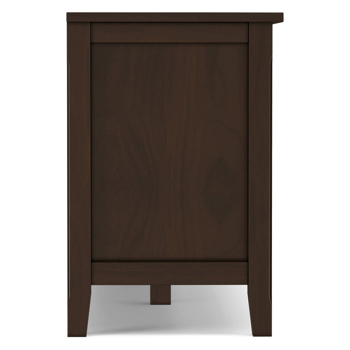 Warm Shaker - TV Media Stand Handcrafted - Tobacco Brown Simpli-Home