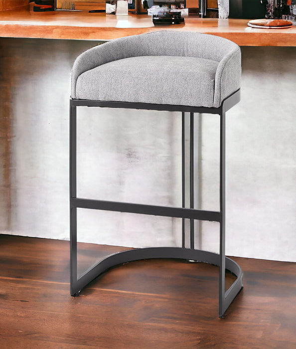 32.68" Low Back Bar Height Bar Chair - Gray / Black