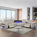 Nova - Sectional With Bluetooth Speaker, LED And Lifting Wine Cabinet Matrix Furniture Group