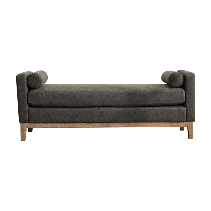 Upholstered End Of Bed Bench With Arms & 2 Bolsters For Bedroom Home Essentials