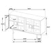 4 Door Sideboard With Dual Drawers - Natural Furniture Max