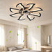 Flower Ceiling Fan With Remote Controlled LED Light, Flush Mount DC Motor Fan Daily Nest