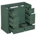 Modern Bathroom Vanity Base Only, 6 Drawer Storage With Adjustable Shelf Hearth and Haven