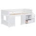 Low Loft Bed With Stair, Drawer, And Shelf Home Essentials