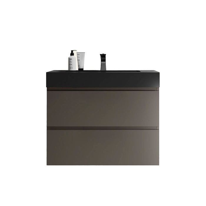 Alice - Bathroom Vanity With Sink, Large Storage Wall Mounted Floating Bathroom Vanity For Modern Bathroom, One-Piece Sink Basin Without Drain And Faucet Home Essentials