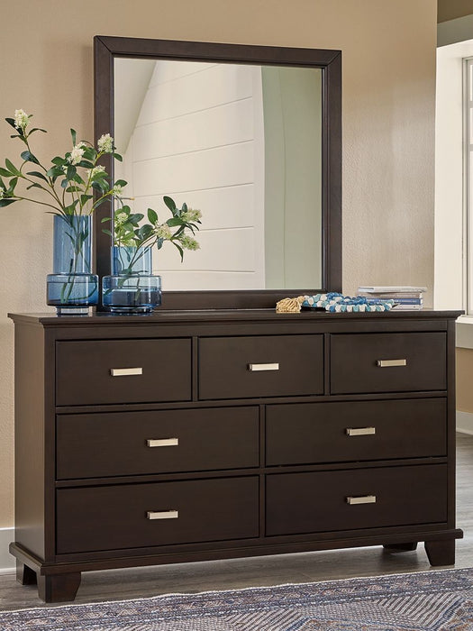 Covetown - Dresser And Mirror - Dark Brown Signature Design by Ashley®