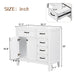 Modern Bathroom Vanity Base Only, 2 Doors And 3 Drawers Hearth and Haven