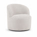 Upholstered Barrel Accent Chair For Living Room - White Home Essentials