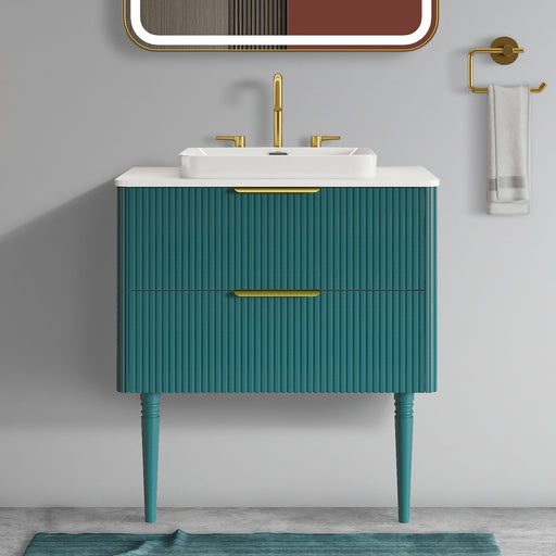 Elena - Modern Bathroom Vanity With Sink With Ample Storage, 2 Soft Close Drawers Home Essentials