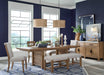 Plum Creek - 7 Piece Extendable Trestle Dining Table Set Magnussen Furniture