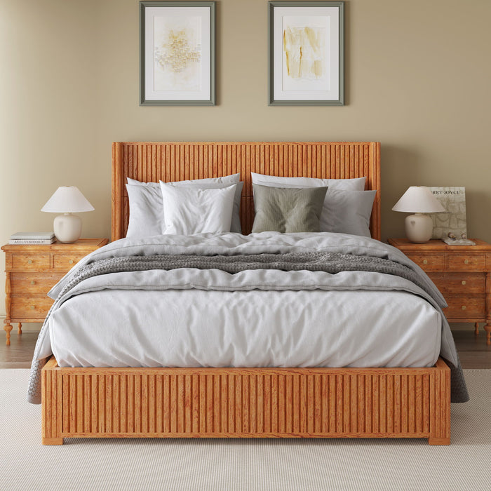 Platform Bed Frame With Headboard, Floor Standing Design Home Essentials