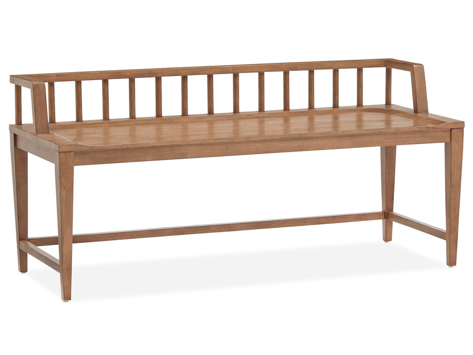 Lindon - Arm Bench With Low Back - Light Brown Magnussen Furniture