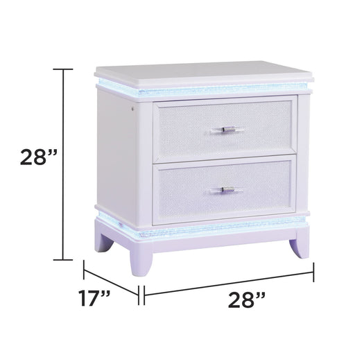 Opium - 2 Drawer Nightstand - White Matrix Furniture Group