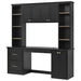 Computer Desk With Hutch, Workstation With Desk Grommet & Keyboard Tray Hearth and Haven